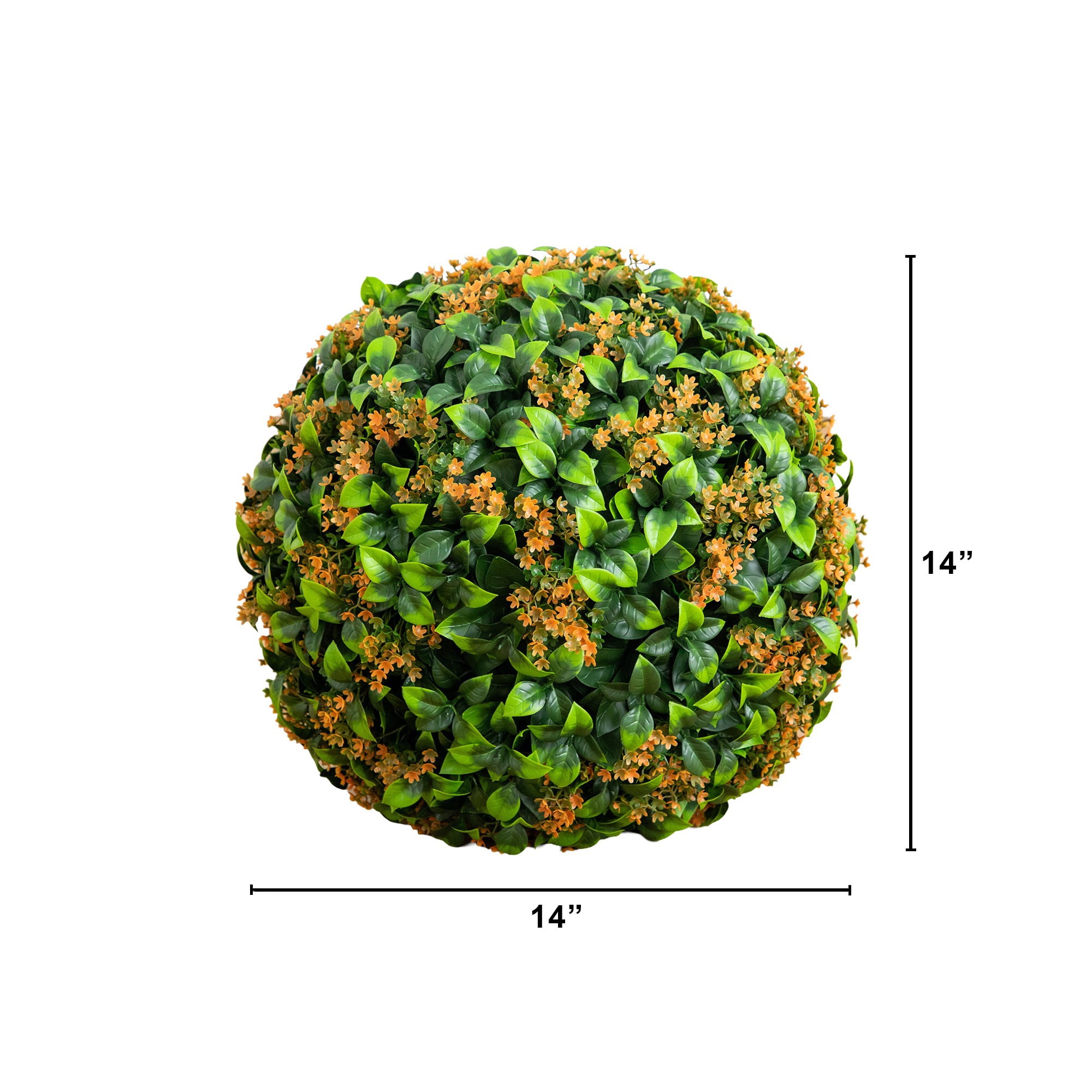 15in. UV Resistant Artificial Flowering Boxwood Ball (Indoor/Outdoor)
