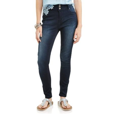 Worn Jeans Button Fly Jeans - Wallflower Juniors' Curvy 3-Button High Rise Sassy Skinny Ankle Jeans