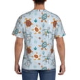 thumbnail image 3 of Vsdgher Sea Turtle Print Men's Dry Fit Mesh Athletic Shirts Moisture Wicking Tennis T-Shirt Tops, 3 of 9