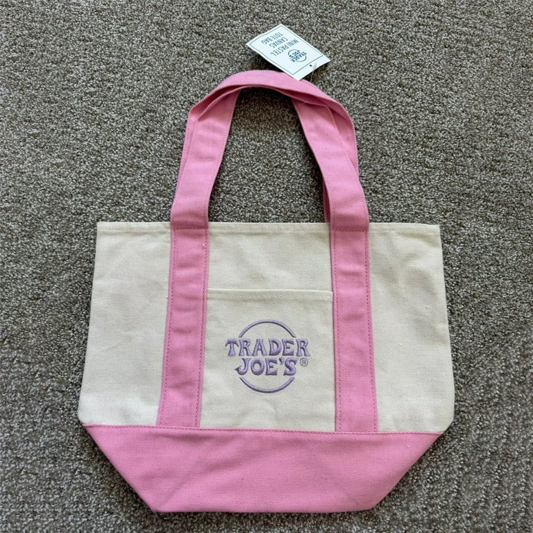 Trader Joe's Pastel Mini Canvas Tote Bags 2025 Seasonal LIMITED