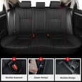 thumbnail image 4 of AOMSAZTO Seat Covers for Honda Civic 2016-2024 2025: 5 Seat Full Set Faux Leather Seat Covers Car Seat Cushion Protector (Black), 4 of 9