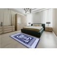 thumbnail image 5 of Ahgly Company Machine Washable Indoor Rectangle Transitional Sapphire Blue Area Rugs, 2' x 4', 5 of 7