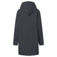thumbnail image 4 of IWRICH Women's Oversized Hoodie Dress Warmy Casual Pullover Tops Split Hem Drawstring Long Sweatshirt with Pocket Grey XL, 4 of 5