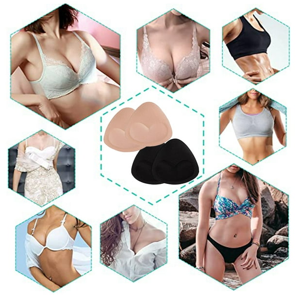 Happy Date Silicone Bra Inserts Self-Adhesive Bra Pads Inserts Removable Sticky  Breast Enhancer Pads Breast Lifter For Women 