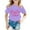 Purple, variant on Girls Tops for Everyday wear | Casual Letter Short Sleeve Tee Top for Young Girls | Spring Summer Basic Round Neck Shirt for 1-13 Years, 130, White