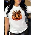 thumbnail image 1 of Camiseta con estampado gráfico de calabaza de Halloween, top informal de manga corta con cuello redondo para verano y primavera, ropa de mujer. Camiseta para adultos, hombres, mujeres, adolescentes,, 1 of 6