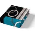 thumbnail image 4 of Turquesa Decoración Funda Nórdica Gris Negro Azul Raya Geométrica Juego de Cama Queen, 4 of 7