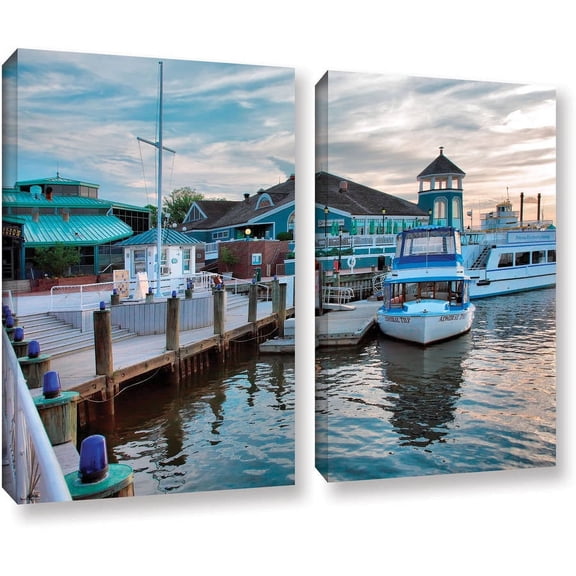 ArtWall Steve Ainsworth "Alexandria Waterfront" 2-Piece Gallery-Wrapped Canvas Set