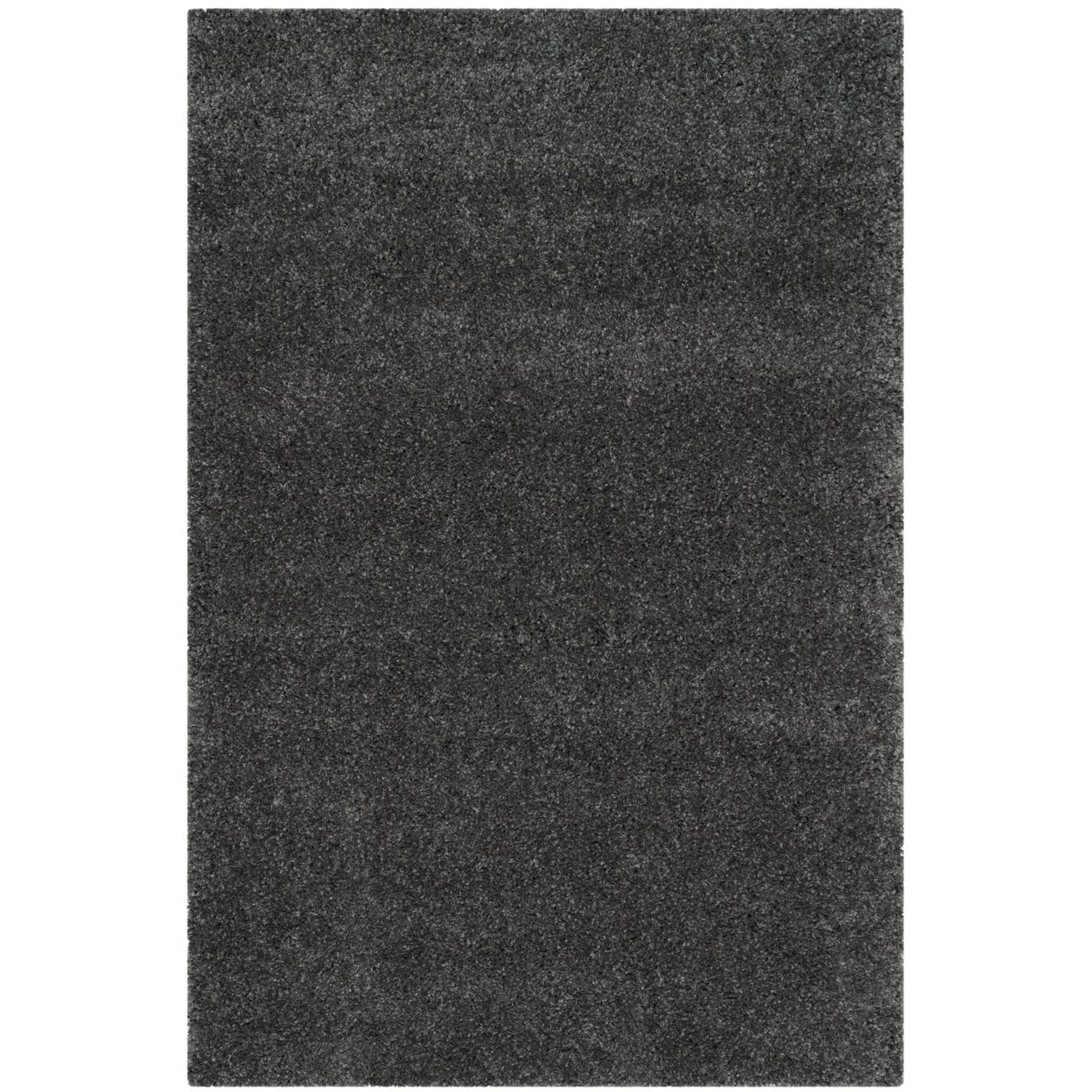 SAFAVIEH Santa Monica Chelsey Solid Shag Runner Rug, Dark Grey, 2'3" x 7'
