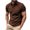 Brown, variant on hoksml Men Fitness Sporty Running Polo T Shirt Solid Color Button Cuffs Pocket Lapel Short Sleeve Leisure Versatile Tee Top 2025 Summer Clearance