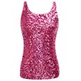 thumbnail image 6 of PrettyGuide Women's Sequin Top Shimmer Glam Sparkle Tank Top Vest Tops, Medium, 6 of 6