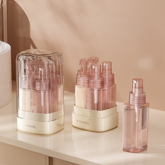 kkbbma under $5 Travel Bottles Set, 4 in 1 Travel Containers for Toiletries, Leak-Proof Refillable Plastic Bottles,Travel Toiletry Containers for Shampoo,Body Wash,Conditioner,Lotion