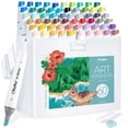 thumbnail image 1 of Marcadores de alcohol Ohuhu Kaala, 60 colores, con doble punta, 1 of 9