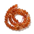 thumbnail image 3 of Natural Carnelian Beads Strands Faceted(128 Facets) Round 8mm Hole: 1mm about 45pcs/strand 14.96 inch(38cm), 3 of 4