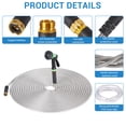 thumbnail image 2 of Garvee Heavy Duty Stainless Steel Garden Hose with 10-Function Spray Nozzle, Flexible Kink-Resistant Metal Water Hose with 3/4" Brass Fittings (75FT), 2 of 8