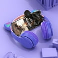 thumbnail image 4 of DQrwqpou Gaming Headset Cat Ear Over-Ear Stereo Bass para PC (Púrpura), 4 of 7