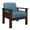 Blue, variant on Solid Rubberwood Frame / Padded Accent Chair for Primary Space