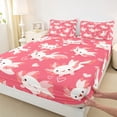 thumbnail image 3 of Castle Fairy Cute Salamander Full Size Sheets for Kids,Kawaii Axolotl Bed Sheets, 3 of 7