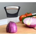 thumbnail image 3 of Rebanador de carne, rebanador de alimentos, ayudante de rebanadas, soporte para cebolla, rebanador, utensilios de cocina, soporte para utensilios de cocina, soporte para verduras de acero inoxidable,, 3 of 3