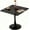 Black, variant on Round Dining Tulip Table for 2, Mid-Century Modern Table with Sturdy Metal Pedestal for Kitchen, Bistro, Cafe, Leisure (White, 24 INCH)