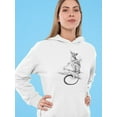 thumbnail image 2 of Galago Drawing Hoodie Women -Image by Shutterstock, Female XX-Large, 2 of 4