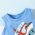 thumbnail image 4 of Maxcozy Toddler Kids Cartoon Shark Vest Shorts Baby Boy 2PCS Summer Beach Outfits, 4 of 9