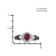 thumbnail image 3 of JewelersClub Ruby Ring Birthstone Jewelry – 1.20 Carat Ruby 0.925 Sterling Silver Ring Jewelry with White Diamond Accent – Gemstone Rings with Hypoallergenic 0.925 Sterling Silver Band, 3 of 4