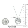 thumbnail image 2 of Dazzlingrock Collection Round White Diamond Shimmering Dolphin Pendant with 18 Inch Silver Chain for Women (0.13 ctw, Color I-J, Clarity I2-I3) in 925 Sterling Silver, 2 of 3
