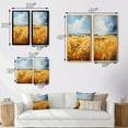 thumbnail image 4 of Designart "Gold and Sky Yellow Blue Prairies III" Prairies Framed Wall Art Set Of 2 - Gold Landscapes Framed Wall Art Set Of 2, 4 of 7