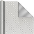thumbnail image 5 of Hallmark Reversible Wrapping Paper Roll (Metallic Silver Solid and Stripes) 20 Sq. ft., 5 of 5