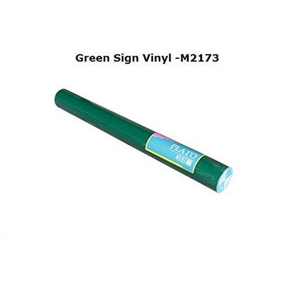 Techtongda 1 Roll Green 24"x10yards Plato Sign Vinyl Decals Film Sticker Advertising Cutting Plotter for Window Car Body (#004216)