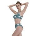 thumbnail image 6 of Picia Flamingo Women's High Waisted Bikini Scoop Neck Swimsuit Two Pieces Bathing Suit-Medium, 6 of 8