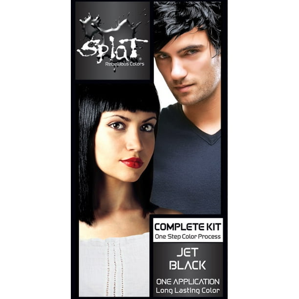 Splat Jet Black Hair Color Kit Semi Permanent Black Hair Dye Walmart Com Walmart Com