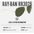 thumbnail image 5 of Ray-Ban RB3026 AVIATOR LARGE METAL II Pilot Shaped Non-Polarized Sunglasses for Men & Women - Includes Official RAYBAN Eyewear Kit - Ideal Formal & Casual Wear Sunglasses - G-15 Green Lens, 5 of 7