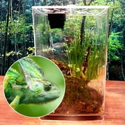 Terrarium Acrylic Reptile Lizard Spider Gecko Vivarium Enclosure Cage+LED Light