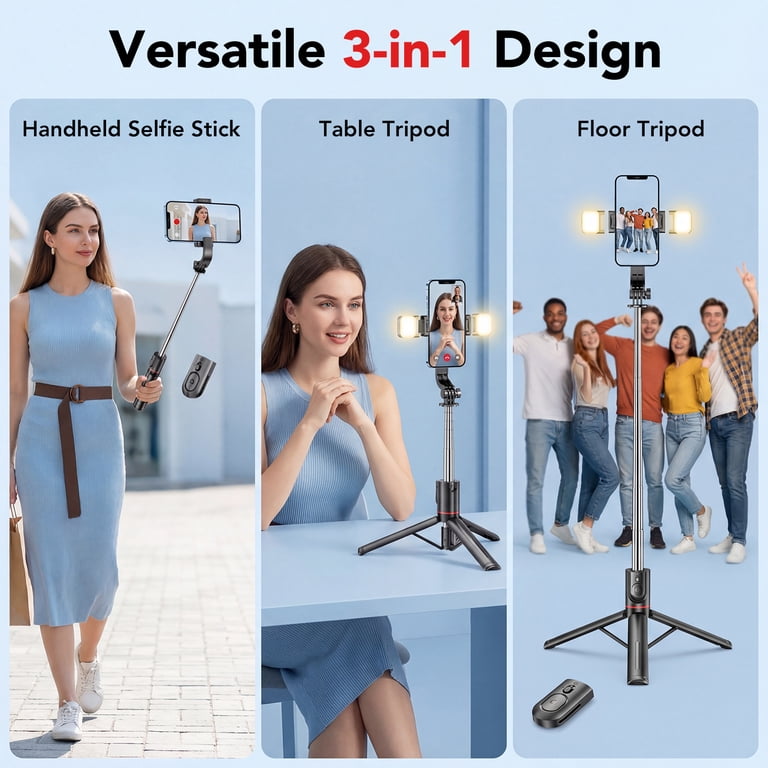 Magnetic Selfie Stick Tripod - 51 Inch Aluminum Alloy With Wireless Remote