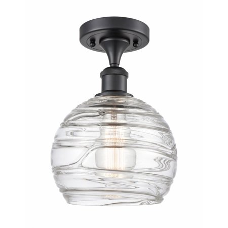 Innovations Lighting - Ballston - 1 Light Athens Deco Swirl Semi-Flush Mount In