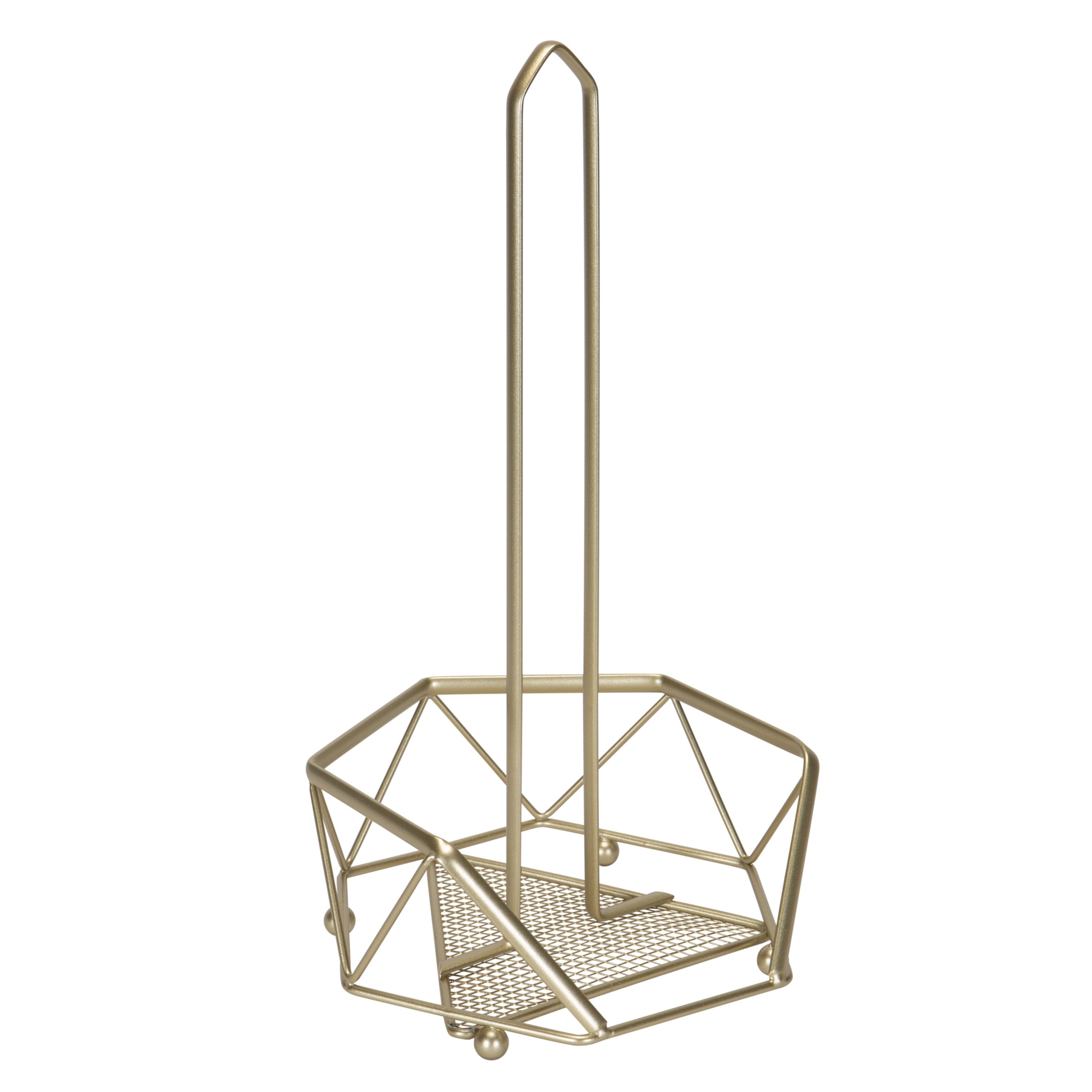 Kitchen Details Geode Paper Towel Holder in Satin Gold