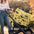 thumbnail image 5 of Renewold Stretchy Nursing Scarf Car Seat Canopy Baby Car Seat Cover, Baby Breastfeeding Stroller High Chair Shopping Cart Cover for Infant Halloween Decor, Witch Cauldron Cat Bat Skull Yellow, 5 of 7