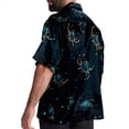 thumbnail image 3 of Cancer Constellation Men's Casual Printed Button Down Short Sleeve Spread Collar Beach Shirts for Summer, Unisex, 3 of 6