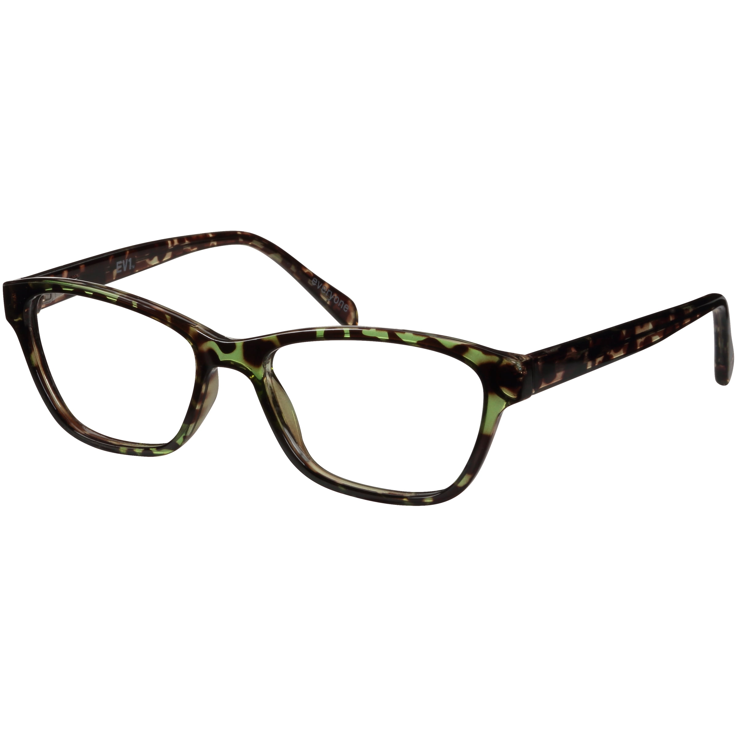EV1 from Ellen DeGeneres Womens Prescription Eyeglasses, Amelia, Green Tortoise, 51.0 - 15.5 - 135, with Case