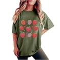 thumbnail image 2 of Ma Commande Mode Femme Été Col Rond Manches Tombantes Manches Courtes Imprimé Fruits, 2 of 5
