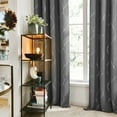 thumbnail image 5 of Deconovo Blackout Curtains Silver Wave Foil Print for Bedroom, Light Gray, 52x63 inch, 2 Panels, 5 of 7
