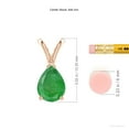 thumbnail image 4 of Angara Natural Pear-Shaped Emerald V-Bale Pendant Necklace in 14K Rose Gold for Women - May Birthstone Jewelry | Emerald Solitaire Pendant Necklace, 4 of 9