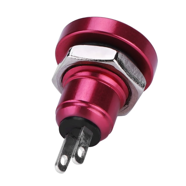 Push Button Switch, 1A 24V 8mm Mini Waterproof Car Momentary Push Button Power Switch Zinc Aluminium Alloy