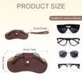 thumbnail image 2 of Estuche de Gafas de Cuero Portátil con Correa de Muñeca para Hombres y Mujeres (Café), 2 of 7