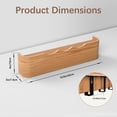 thumbnail image 4 of Coat Rack Wall Mount with Hidden Hooks, Wall Hooks with Shelf, Wall Key Holder Mount Wooden Shelf Entryway Hooks for Bedroom Bathroom for Hanging Coats Hats Dog Leashes Bags Towels, 4 of 7