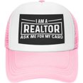 thumbnail image 2 of Ask Me for My Card I Am A Realtor Mesh Back Trucker Cap Baseball Cap, 2 of 8