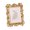 6 inches, variant on Elegant Flower Resin Picture Frame With Golden Gerbera For Wall Tabletop Display Home Decoration French Classical