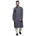 thumbnail image 2 of Atasi Indian Long Kurta For Mens Summer Wear Cotton Poplin Wedding Kurta Shirt, 2 of 7